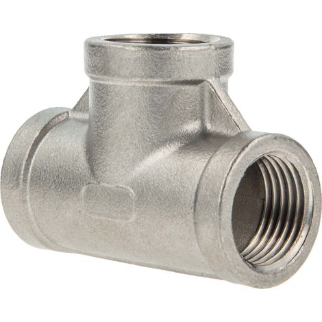 tecuro T-Stück 90° Edelstahl V4A (AISI 316), allseitig IG 1/8 Zoll