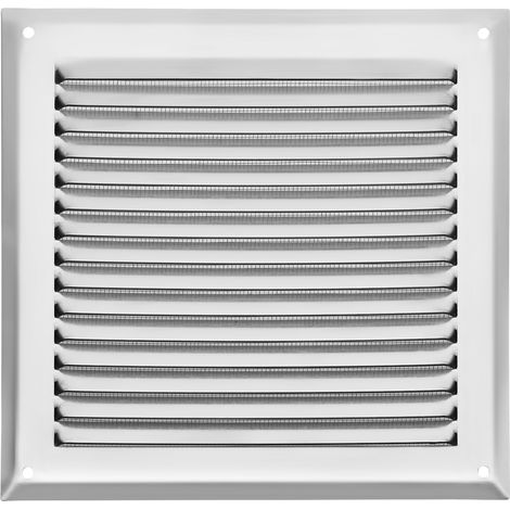 SOTECH Lüftungsgitter aufschraubbar mit Insektenschutz Aluminium 190x190 mm Edelstahloptik