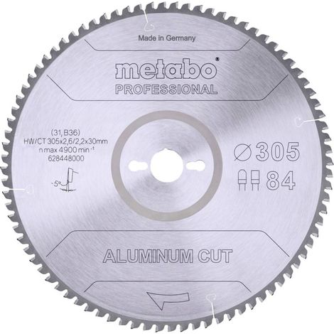 Metabo ALUMINIUM CUT PROFESSIONAL 628448000 Lame de scie circulaire 305 x 30 x 2.2 mm Nombre de dents: 84 1 pc(s) (1/2)