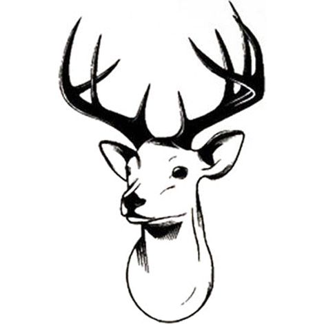 Stickers tête de cerf pour salon, chambre, décoration murale (1/5)