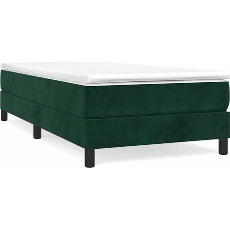 Maison Exclusive - Boxspringbettgestell Dunkelgrün 100x200 cm Sam