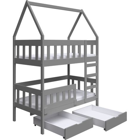 Selsey Vistena - Kinderbett mit Bettkasten, Grau, 75x180 cm (1/5)