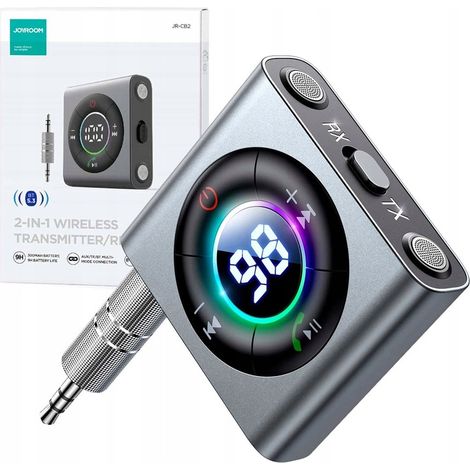 Trasmettitore-ricevitore audio Bluetooth AUX per auto, TV, grigio (1/5)