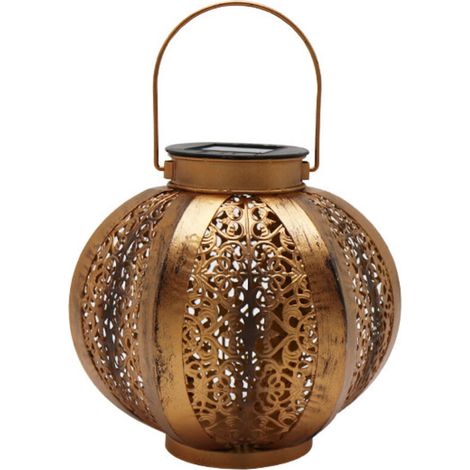 Lanterne Solaire Jardin Décoration Extérieur Étanche Luminaire Solaire Patio Décoratif Métal Lampe de Patio pour Pelouse Patio Fête Décorations (1/5)