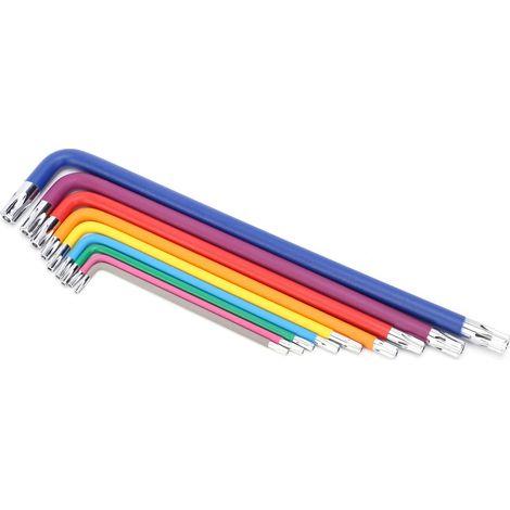 9-teiliges Stern-Sechskant-Steckschlüssel-Set, extra lang, mehrfarbig, Reparaturzubehör (1/5)