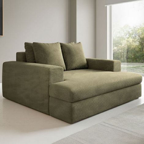 Divano Fisso 2 Posti Comazzo, Cuscini Sfoderabili, Braccioli, Posti a Sedere 2, 162x167x86h cm Verde Oliva (1/5)