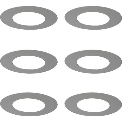 QAZQA Lot de 6 bagues de recouvrement en acier inoxydable pour