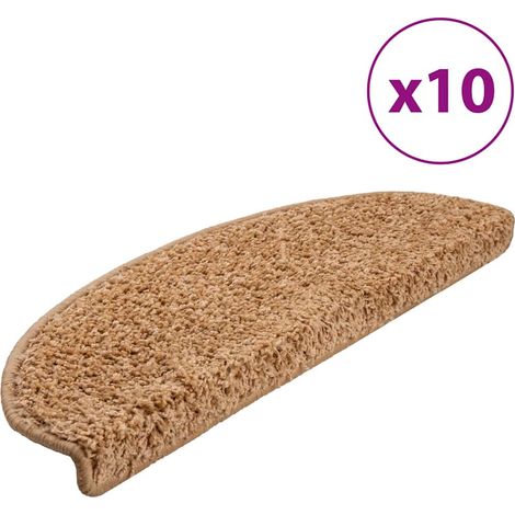 Maison Exclusive - Stufenmatten 10 Stk. 65x21x4 cm Beige Halbrund (1/5)