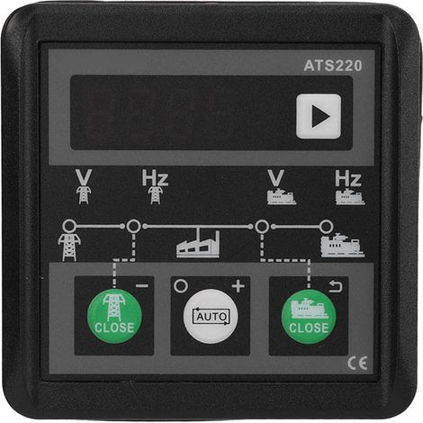 Module de commutation automatique du contrôleur de puissance du groupe électrogène principal ATS220 AC30-300V avec affichage LED (1/5)