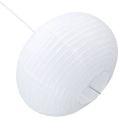 Lanterne ronde en papier blanc, décorative, à lumière douce, facile à assembler et à suspendre, idéale pour la chambre ou le salon. Prise européenne 220 V.