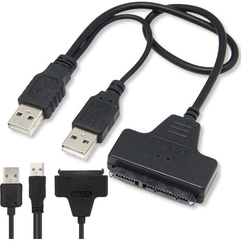 Adattatore USB 2.0 per unità SATA da 2,5" e 3,5", cavo adattatore per unità SSD (1/5)