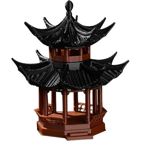 Miniatures de Jardin, Mini Accessoires de Jardin Zen, pagode Miniature en Plastique de 7.2x7.5x8.5 cm, Mini Statue de pagode (1/5)