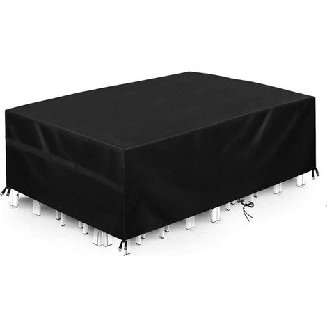 Housse Pour Salon De Jardin, Imperméable, Résistance Au Vent, Anti-Uv, Robuste En Tissu Oxford 420d Housse De Protection Pour Table (1/5)
