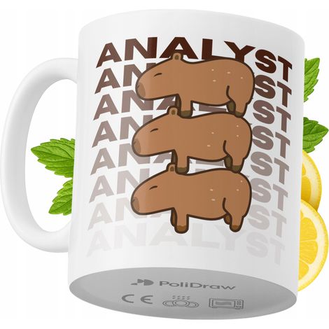 Mug humoristique pour analyste, avec un texte amusant et un design graphique original. Idéal pour les anniversaires, les fêtes et les occasions spéciales. Mug premium pour la maison, le bureau et le t (1/5)