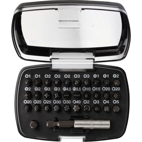 Diager – Coffret de 32 embouts torsion L25mm – PZ1(x2)-2(x3)-3(x2)/PH1(x2)-2(x3)-3(x2)/PL4.5-5.5/TX10-15-20(x3)-25(x2)-30(x2)-40/HEX2-3-4-5-6 – 634C (1/5)