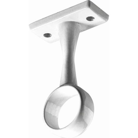 Hettich Schrankrohrmittelträger für runde Rohre Ø 20 x 63 mm, weiß Möbelbeschläge
