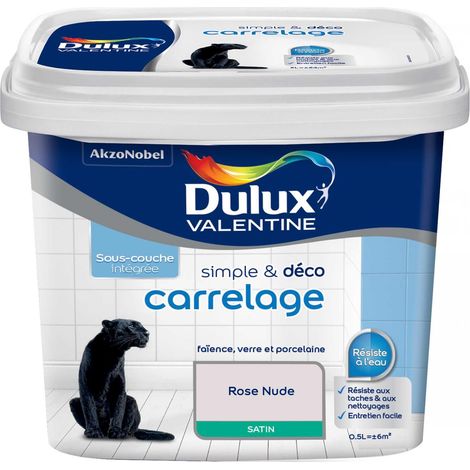 Peinture De Rénovation Simple & Deco Carrelage Satin Rose Nude 0,5 L - Dulux Valentine