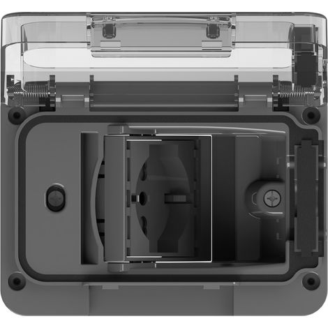 Custodia da esterno IP55/IP66, 3 moduli, antracite, serie E, con presa schuko - 4Box Wide 4B.W.03.015 (1/4)