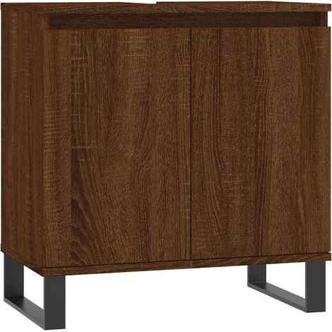 Maison Exclusive - Badschrank Braun Eichen-Optik 58x33x60 cm Holz