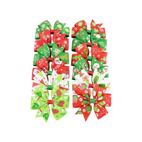 DED 15 paires de nœuds pour cheveux de 8,9 cm (3,5 pouces) pour filles, ruban gros-grain, pinces à cheveux de Noël avec pince crocodile, accessoire pour cheveux de bébés, petites filles, enfants et ad (1/5)