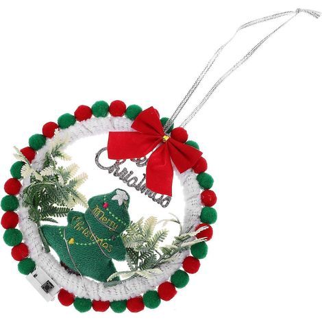 Weihnachtsgirlande zum Aufhängen an der Tür mit 4 Kranzbinde-Sets (1/5)