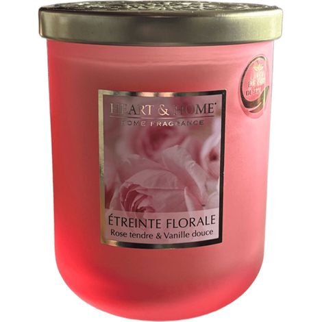 Grande bougie parfumée étreinte florale 320 g