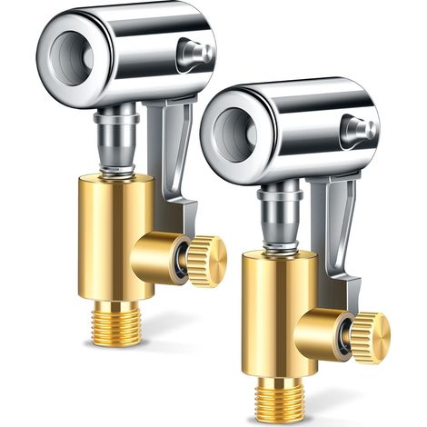 Chapeau De Gonflage Pour Valve De Pneu - En Métal Plein - Raccord Verrouillable 8 mm - Adaptateur Pour Compresseur D'Air Et Pompe Portable (1/5)
