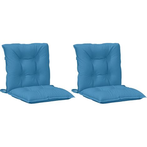 Maison Exclusive - Cuscini Sedia Schiena Bassa 2 pz Blu Mélange 100x50x7 Tessuto (1/5)