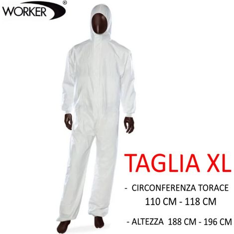 TUTA IN POLIPROPILENE BIANCA TAGLIA XL (1/3)