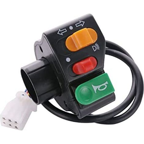 Motorrad-Scheinwerferknopf. LED-Motorrad-Lenkerschalter (3-in-1 Ein/Aus-Knopf). LED-Motorradblinker. Wasserdichte Hupe. Nebelscheinwerfer. Multifunktionale Tastenleuchten und Komponenten.