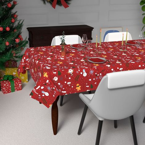 Nappe festive imprimée anti-tâches rectangle 140x240 cm CANDY, par Soleil d'Ocre