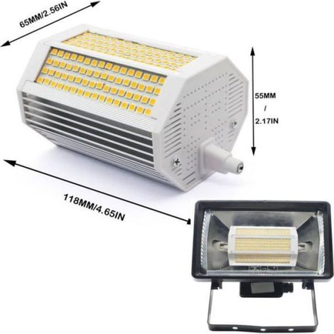 Ampoule LED - R7S - 50W - Dimmable - 6000K - 4000 lumens - Blanc Froid Blanc Froid Blanc Froid AMPOULE PHARE (1/4)