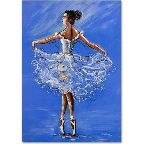 Tableau bois baletnica - 70 x 100 cm (1/4)