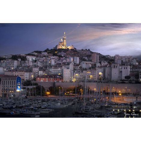 Tableau sur toile Notre Dame au Crépuscule 30x45 cm - Impression sur Toile Murale Décorative - Image imprimée en HD sur Toile - Toile sur Châssis en Bois FSC - Fabriqué en France (1/5)