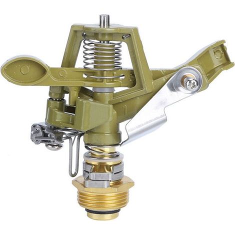 Tête arrosage à bras oscillant alliage aluminium G3/4", pour jardin et pelouse, robuste et durable (1/5)