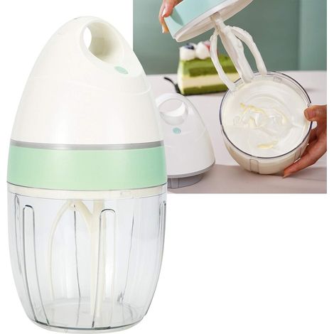 Sollbry Petit mélangeur à œufs sur Socle 900ML,Batteur à œufs électrique,Mini-mélangeur à Mousse Parfait pour la crème,Le café,Le Matcha et Le Chocolat Chaud (1/5)