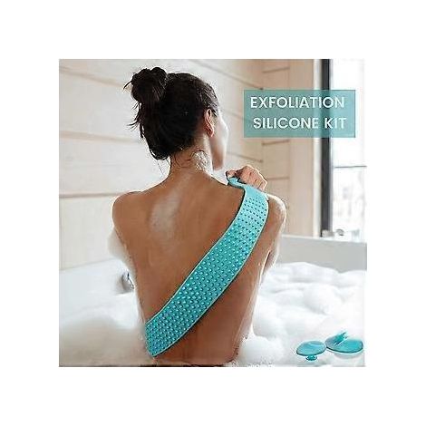 Brosse de douche en silicone pour le dos, Brosse pour le dos, Brosse pour le corps en silicone, Brosse de douche pour le dos, Brosse de bain en silicone pour le corps, Dos (1/5)