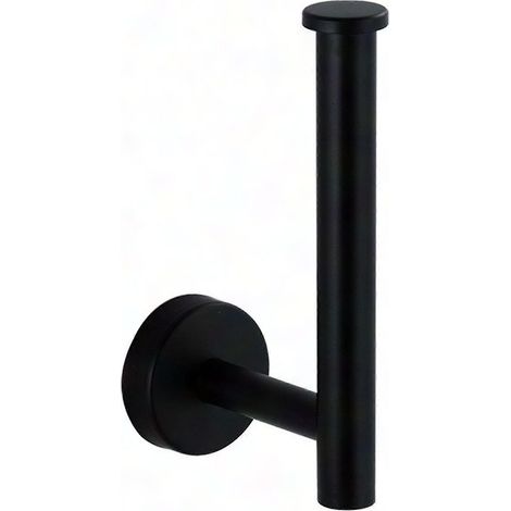 Porte-Rouleau d'Essuie-Tout en Acier Inoxydable Noir Mat, Support Suspendu Cylindrique pour Cuisine et Maison (1/5)