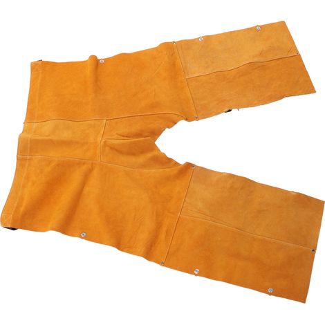 Schweißerschutzhose, Lederschürze, verstellbar, geteilte Beinabschlüsse, feuerfest, verschleißfest, Schutzkleidung (1/5)