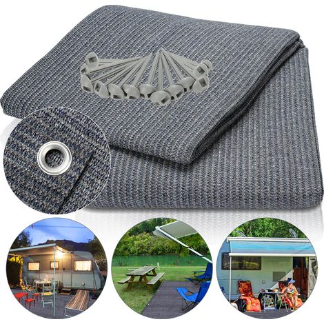 SWANEW Tappetino per tenda Tenda impermeabile da campeggio telo per tenda all'aperto telo da picnic coperta caravan ,Grigio, 250x350CM (1/5)