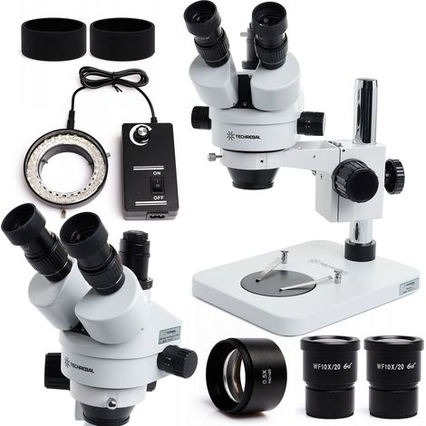 Microscopio stereoscopico trinoculare 10HT (obiettivo 0,5x + illuminazione LED 56x)