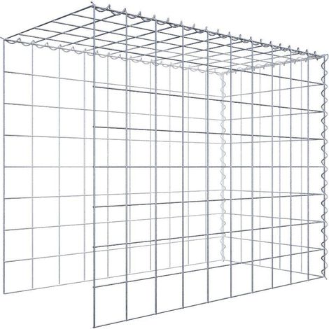 Gabiondeco - Gabion - Element de prolongation en hauteur et en longueur 100 cm x 80 cm x 50 cm (L x H x P). maille 10 x 10 cm. Spirale. Attention il manque deux gri... (1/5)