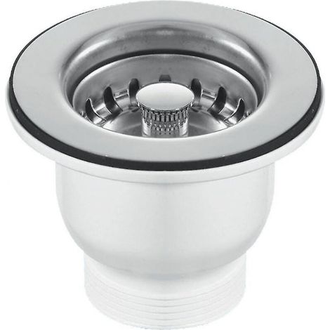 Robinet d’évacuation pour lavabo Belfast, chromé, diamètre 85 mm, compatible avec orifice de 60 mm (1/5)