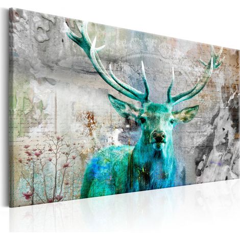 Tableau Imprimé "Green Deer" 60 x 90 cm (1/2)