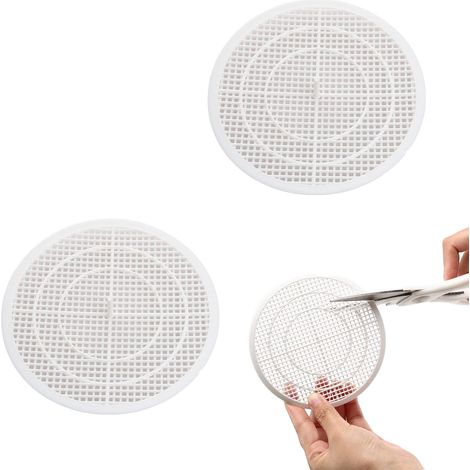 5 Filtre à cheveux, tige centrale, polypropylène, diamètre 12 cm, salle de bain cuisine (1/5)