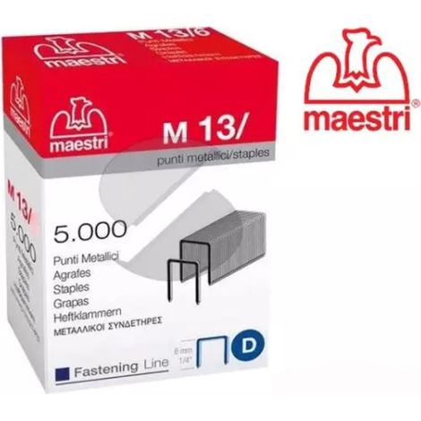 PUNTI METALLICI ZINCATI SERIE 13 PER FISSATRICE 8mm 5000PZ ROMEO MAESTRI (1/2)
