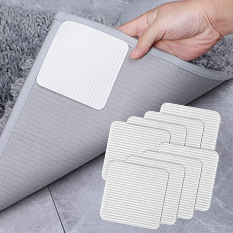 Tappetini antiscivolo per pavimenti in legno, tappetini antiscivolo per tappeti, impediscono al tappeto di scivolare su pavimenti piastrellati, tappetini antiscivolo Vacuum Tech 10 x 10 cm (1/5)