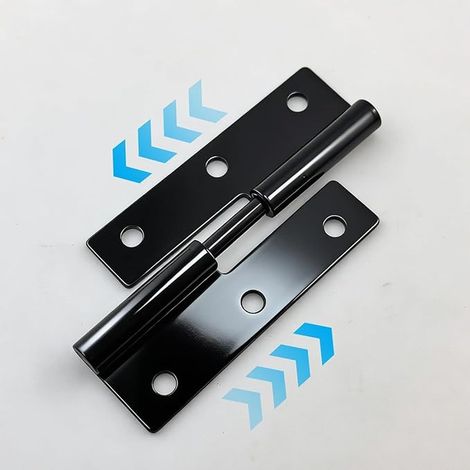 charnières de porte pliables - Amovibles et extensibles - 62 x 37 x 1,5 mm - Pour portes intérieures/extérieures, meubles, armoires industrielles (1/3)