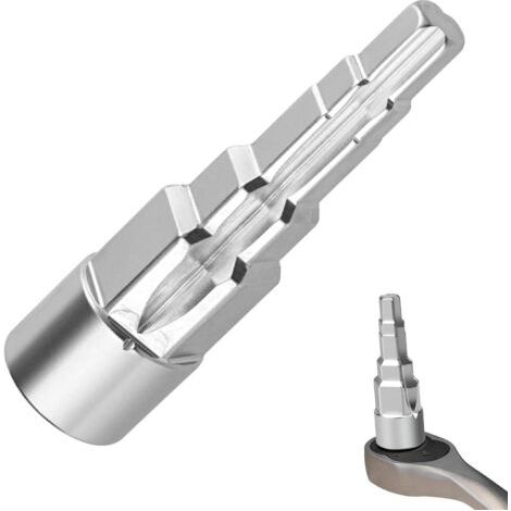 Clé étagée, Clé de Radiateur étagée et Cliquet, Clé de Montage étagée Universelle, Poignée à Cliquet Multiusage pour Radiateurs Domestiques de 10 à 21 mm (1/5)