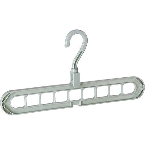 6 pezzi (3 verdi + 3 rosa) appendiabiti girevoli antiscivolo multifunzionali a 9 fori pieghevoli per armadio, dormitorio, camera da letto, bagno